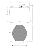 Contemporary Concrete Cream Table Lamp With Linen Shade - Sleep Galleria