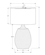 Contemporary Cream Resin Table Lamp With Ivory Shade - Sleep Galleria
