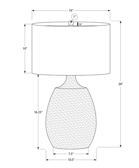 Contemporary Cream Resin Table Lamp With Ivory Shade - Sleep Galleria