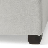 Contemporary Light Grey Fabric Storage Ottoman - Sleep Galleria