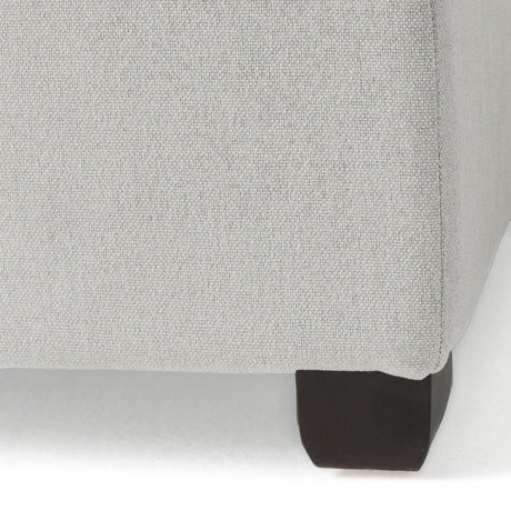Contemporary Light Grey Fabric Storage Ottoman - Zenvia - Sleep Galleria