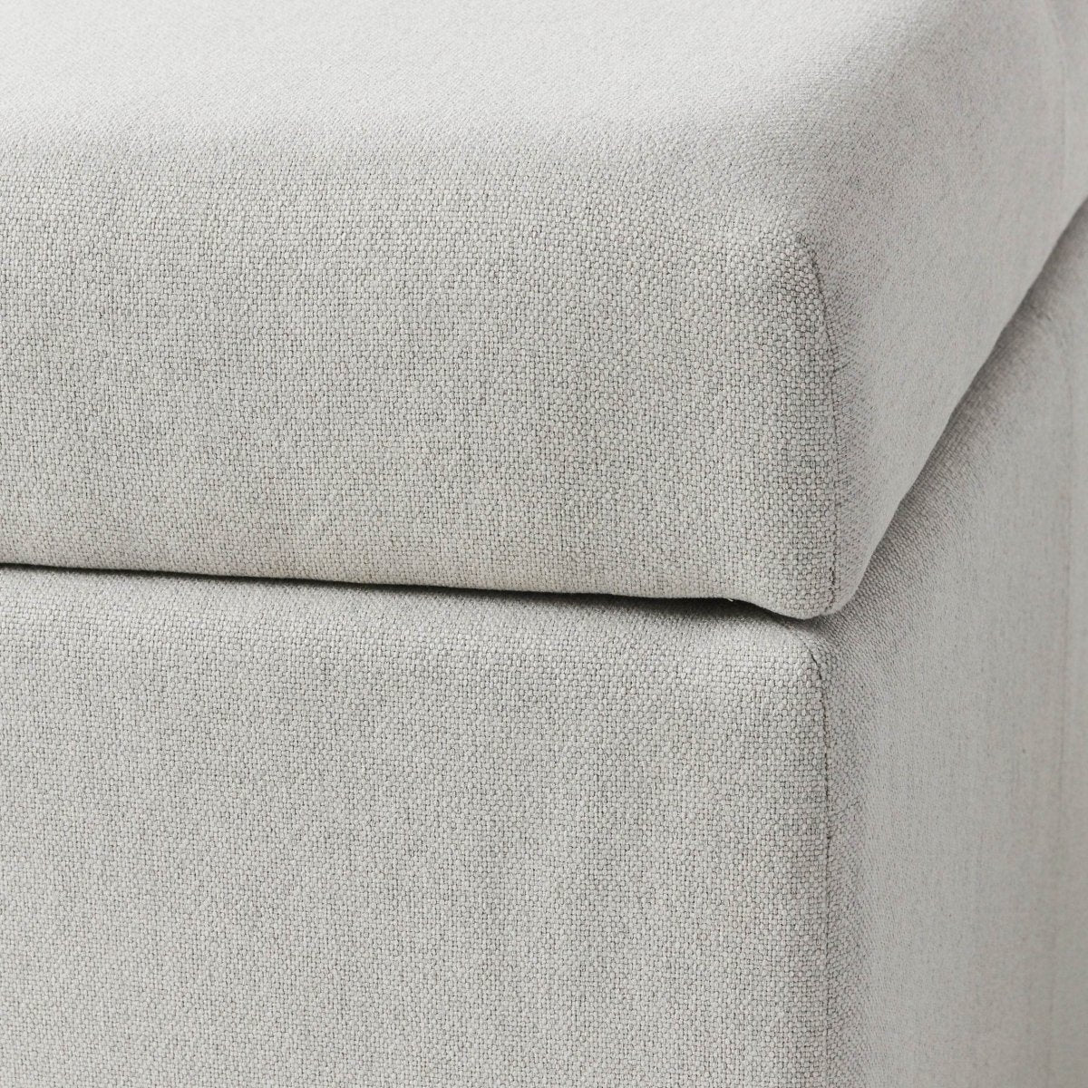 Contemporary Light Grey Fabric Storage Ottoman - Sleep Galleria