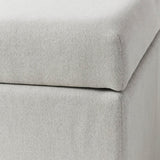 Contemporary Light Grey Fabric Storage Ottoman - Sleep Galleria