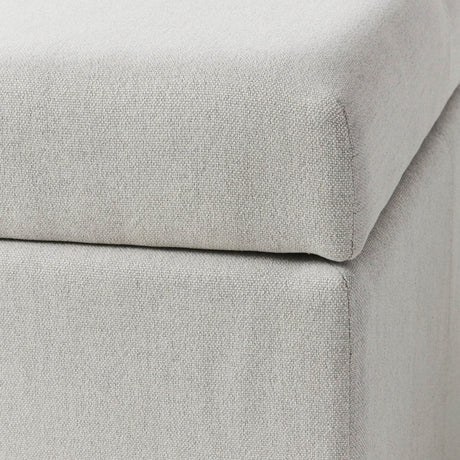Contemporary Light Grey Fabric Storage Ottoman - Zenvia - Sleep Galleria