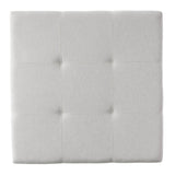 Contemporary Light Grey Fabric Storage Ottoman - Sleep Galleria