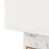 Contemporary White Faux Marble Iron Table Lamp - Sleep Galleria