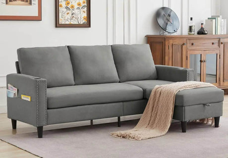 Convertible Three - Seater Sectional Sofa - Zenvia - Sleep Galleria