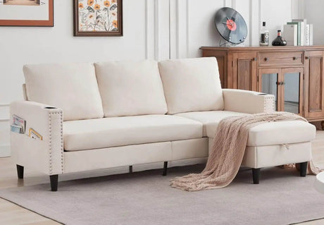 Convertible Three - Seater Sectional Sofa - Zenvia - Sleep Galleria