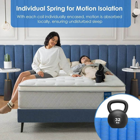 Cooling Pillow Top Hybrid Mattress - Zenvia - Sleep Galleria