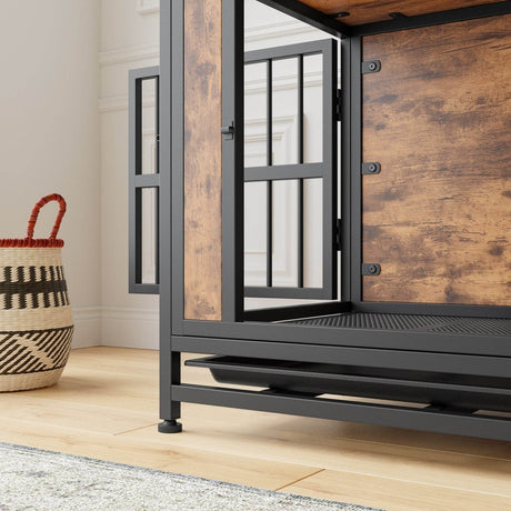 Decorative Small Dog Crate Furniture With Double Doors - Sleep Galleria