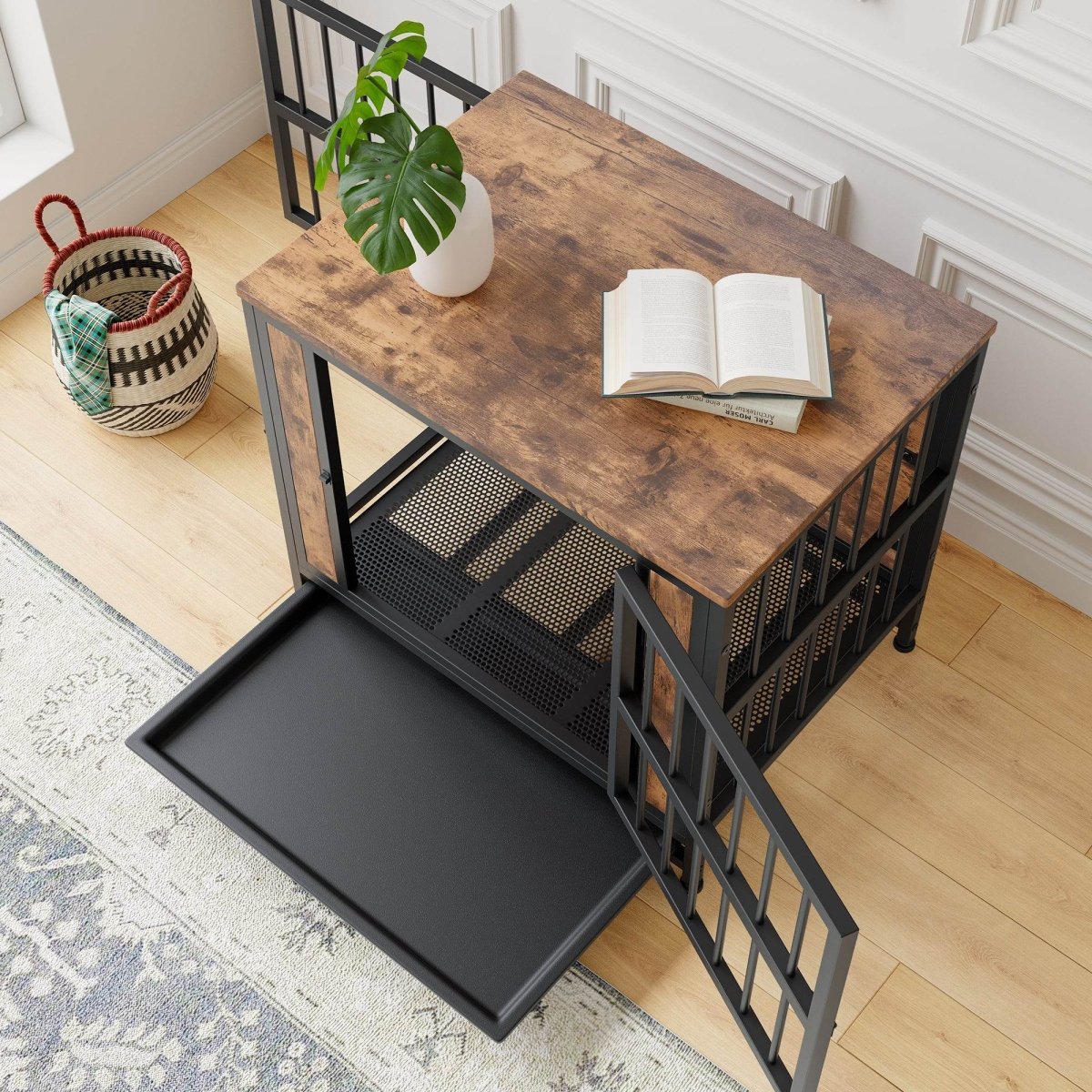 Decorative Small Dog Crate Furniture With Double Doors - Sleep Galleria