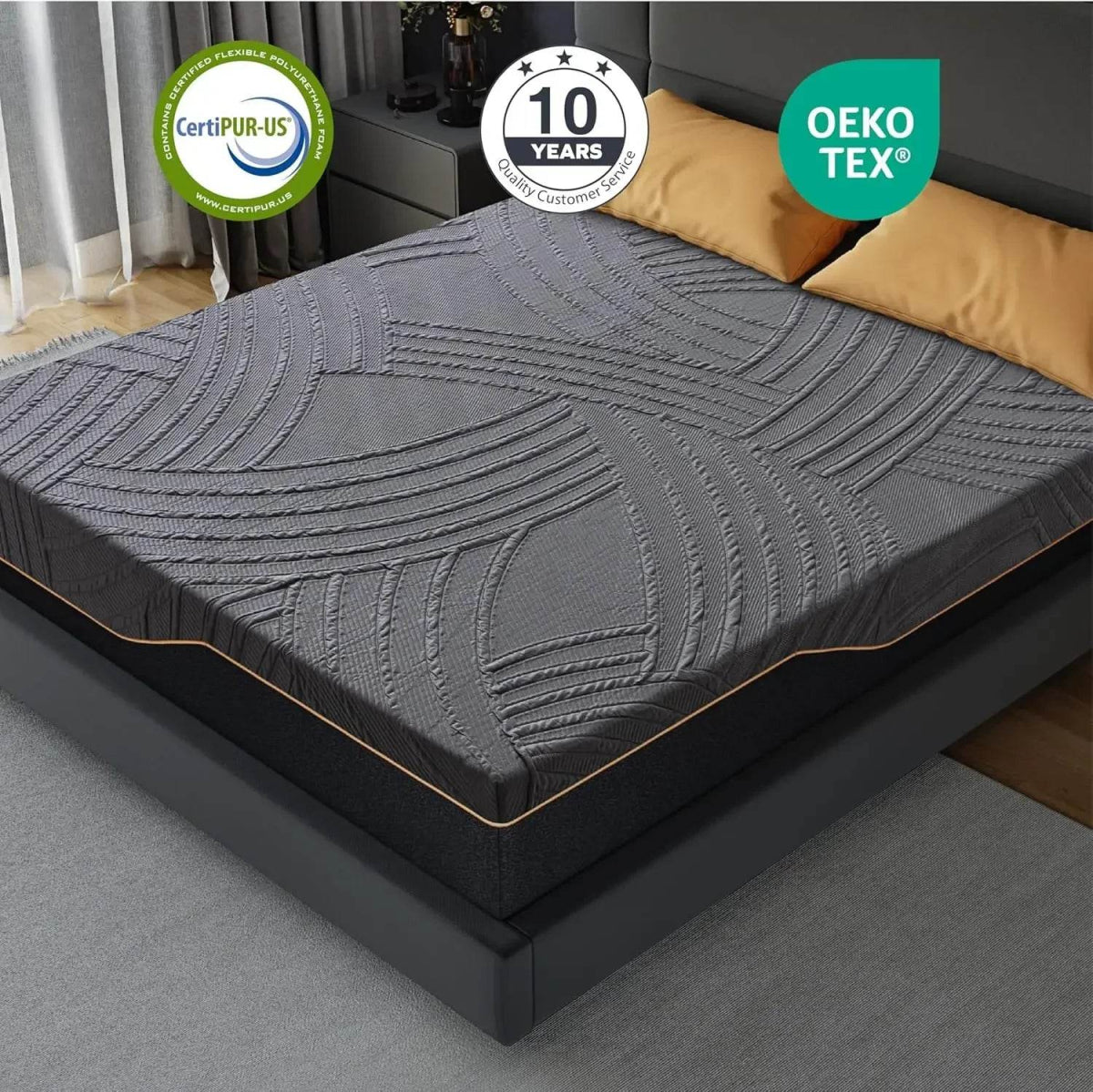 Firm Copper-Gel Memory Foam Cooling Knit Mattress - Sleep Galleria