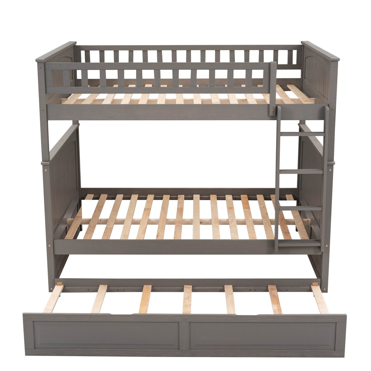 Full Over Full Bunk Bed With Twin Trundle Pinewood - Zenvia - Sleep Galleria