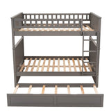 Full Over Full Bunk Bed With Twin Trundle Pinewood - Zenvia - Sleep Galleria