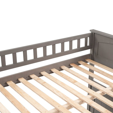 Full Over Full Bunk Bed With Twin Trundle Pinewood - Zenvia - Sleep Galleria