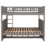 Full Over Full Bunk Bed With Twin Trundle Pinewood - Zenvia - Sleep Galleria