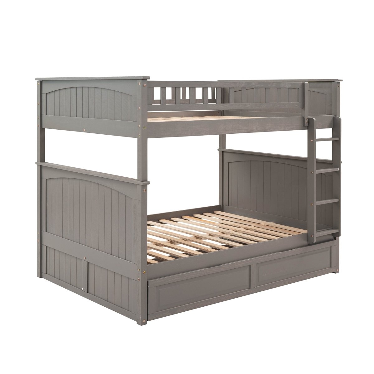 Full Over Full Bunk Bed With Twin Trundle Pinewood - Zenvia - Sleep Galleria