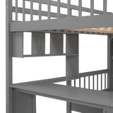 Full-Over-Twin Solid Wood Bunk Bed With Desk - Sleep Galleria