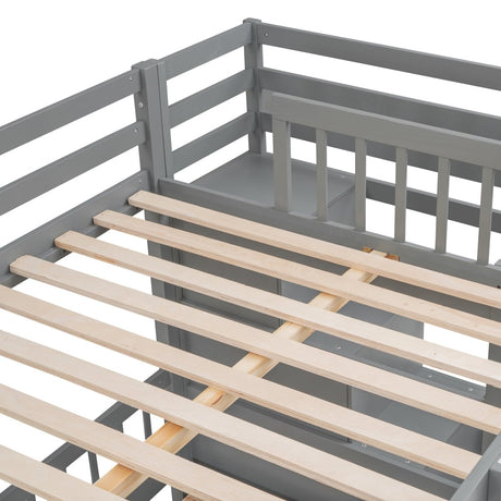 Full - Over - Twin Solid Wood Bunk Bed With Desk - Zenvia - Sleep Galleria
