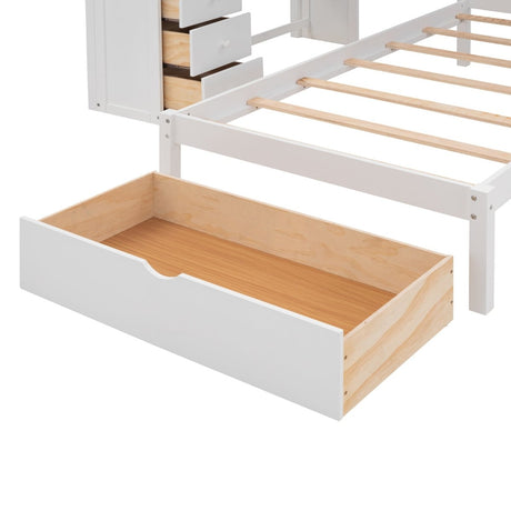Full Over Twin Solid Wood Bunk Bed With Desk And Storage - Zenvia - Sleep Galleria
