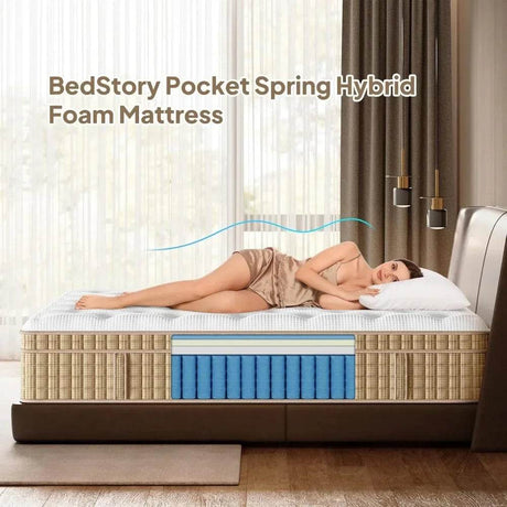 Gel-Infused Pocket Coil Hybrid Mattress - Sleep Galleria