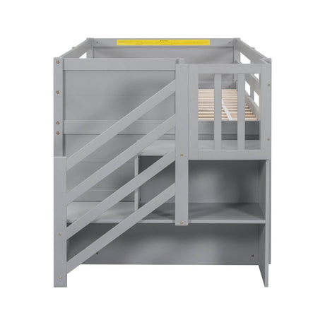 Gray Pine Low Loft Twin Bed - Zenvia - Sleep Galleria