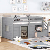 Gray Pine Low Loft Twin Bed - Zenvia - Sleep Galleria