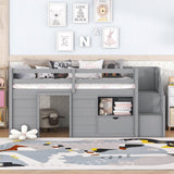 Gray Pine Low Loft Twin Bed - Zenvia - Sleep Galleria