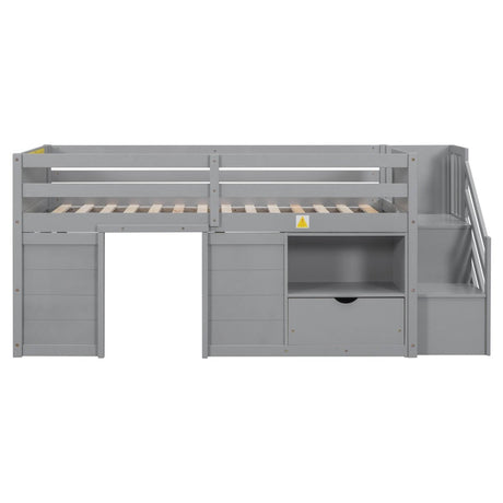 Gray Pine Low Loft Twin Bed - Zenvia - Sleep Galleria