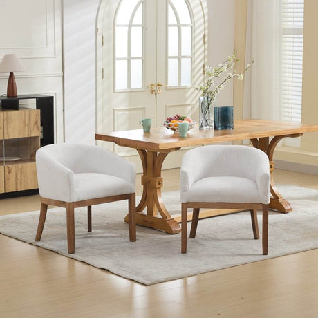 Mid Century Modern Upholstered Linen Dining Chair - Sleep Galleria