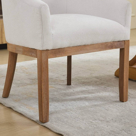 Mid Century Modern Upholstered Linen Dining Chair - Sleep Galleria