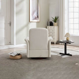 Modern 360 Degree Swivel Linen Upholstered Accent Chair - Sleep Galleria
