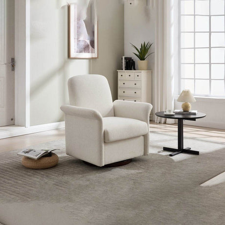 Modern 360 Degree Swivel Linen Upholstered Accent Chair - Sleep Galleria
