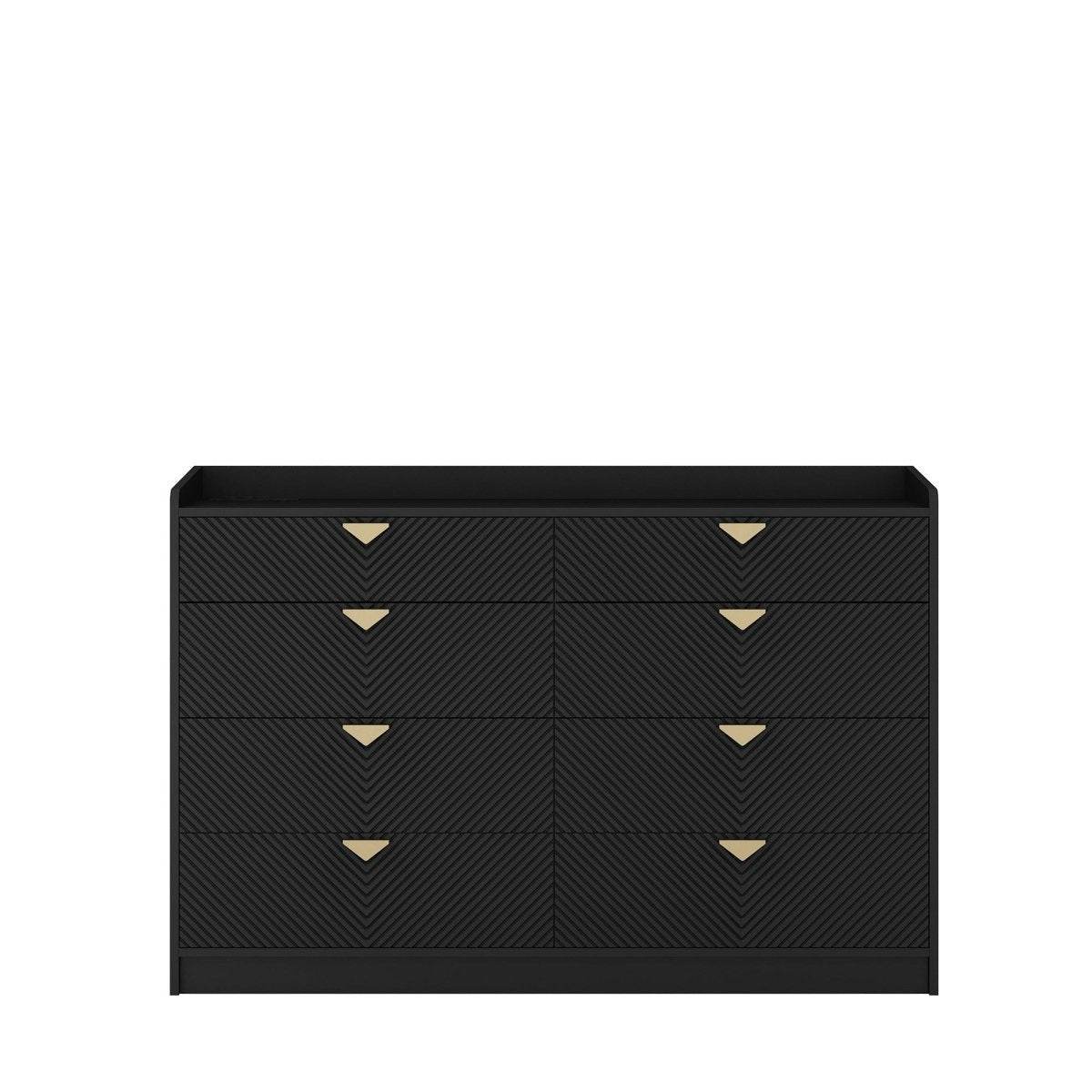 Modern 8 Drawer MDF Storage Dresser With LED - Sleep Galleria