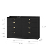 Modern 8 Drawer MDF Storage Dresser With LED - Sleep Galleria