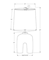 Modern Arch-Shaped Cream Resin Table Lamp - Sleep Galleria