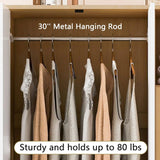 Modern Bedroom Wardrobe Closet With Drawers And Hanging Rod - Zenvia - Sleep Galleria