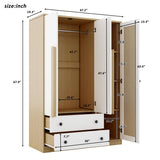 Modern Bedroom Wardrobe Closet With Drawers And Hanging Rod - Zenvia - Sleep Galleria