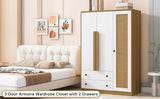 Modern Bedroom Wardrobe Closet With Drawers And Hanging Rod - Zenvia - Sleep Galleria
