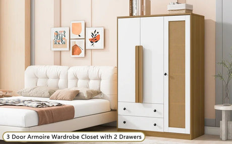 Modern Bedroom Wardrobe Closet With Drawers And Hanging Rod - Zenvia - Sleep Galleria