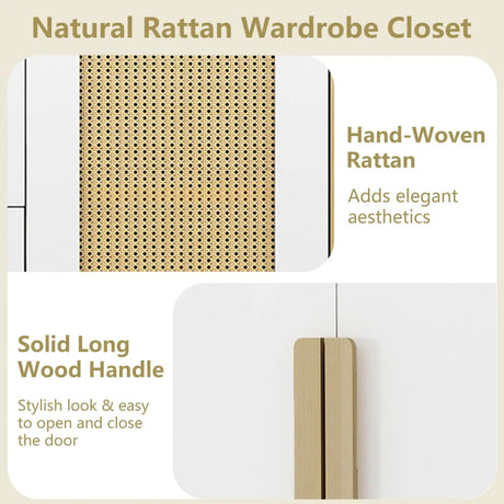 Modern Bedroom Wardrobe Closet With Drawers And Hanging Rod - Zenvia - Sleep Galleria