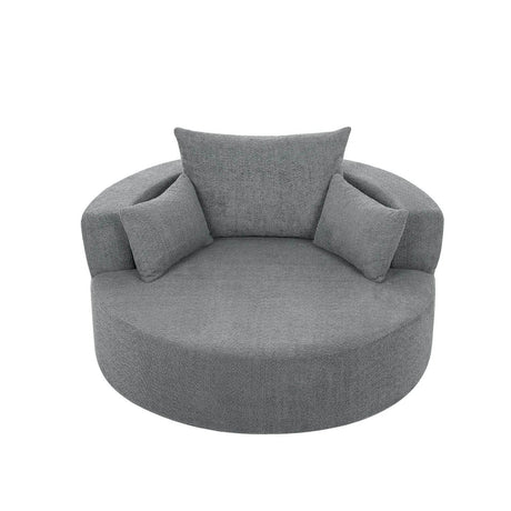 Modern Chenille Swivel Accent Chair - Zenvia - Sleep Galleria
