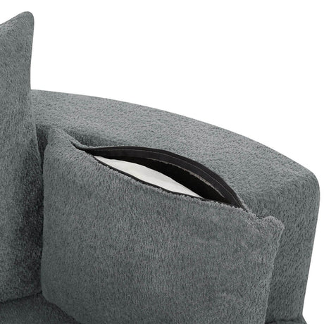 Modern Chenille Swivel Accent Chair - Zenvia - Sleep Galleria