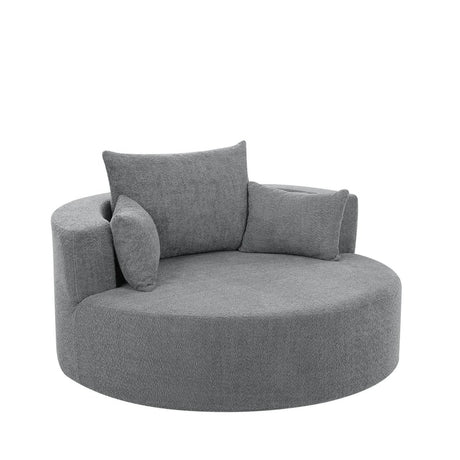 Modern Chenille Swivel Accent Chair - Zenvia - Sleep Galleria