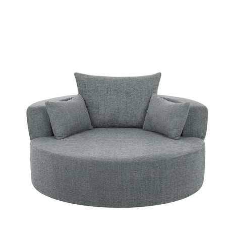 Modern Chenille Swivel Accent Chair - Zenvia - Sleep Galleria