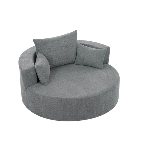 Modern Chenille Swivel Accent Chair - Zenvia - Sleep Galleria