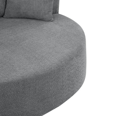 Modern Chenille Swivel Accent Chair - Zenvia - Sleep Galleria