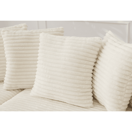 Modern Corduroy Modular Sofa With Pillows - Zenvia - Sleep Galleria