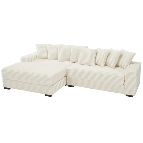 Modern Corduroy Modular Sofa With Pillows - Zenvia - Sleep Galleria