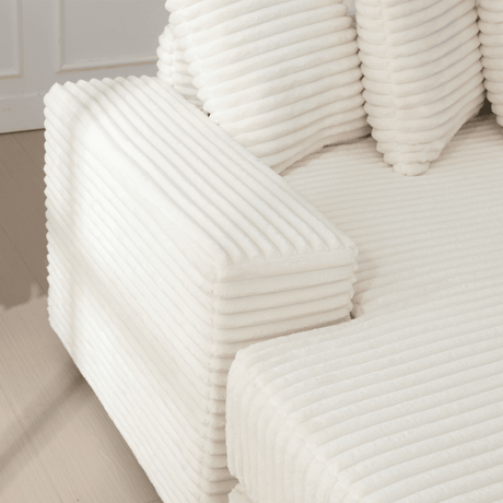 Modern Corduroy Modular Sofa With Pillows - Zenvia - Sleep Galleria